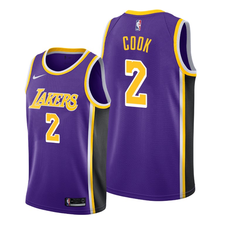 Men's Los Angeles Lakers Quinn Cook #2 NBA 2020-21 Pay Tribute to Gianna and Kobe Statement Edition Purple Basketball Jersey QPR3583CU